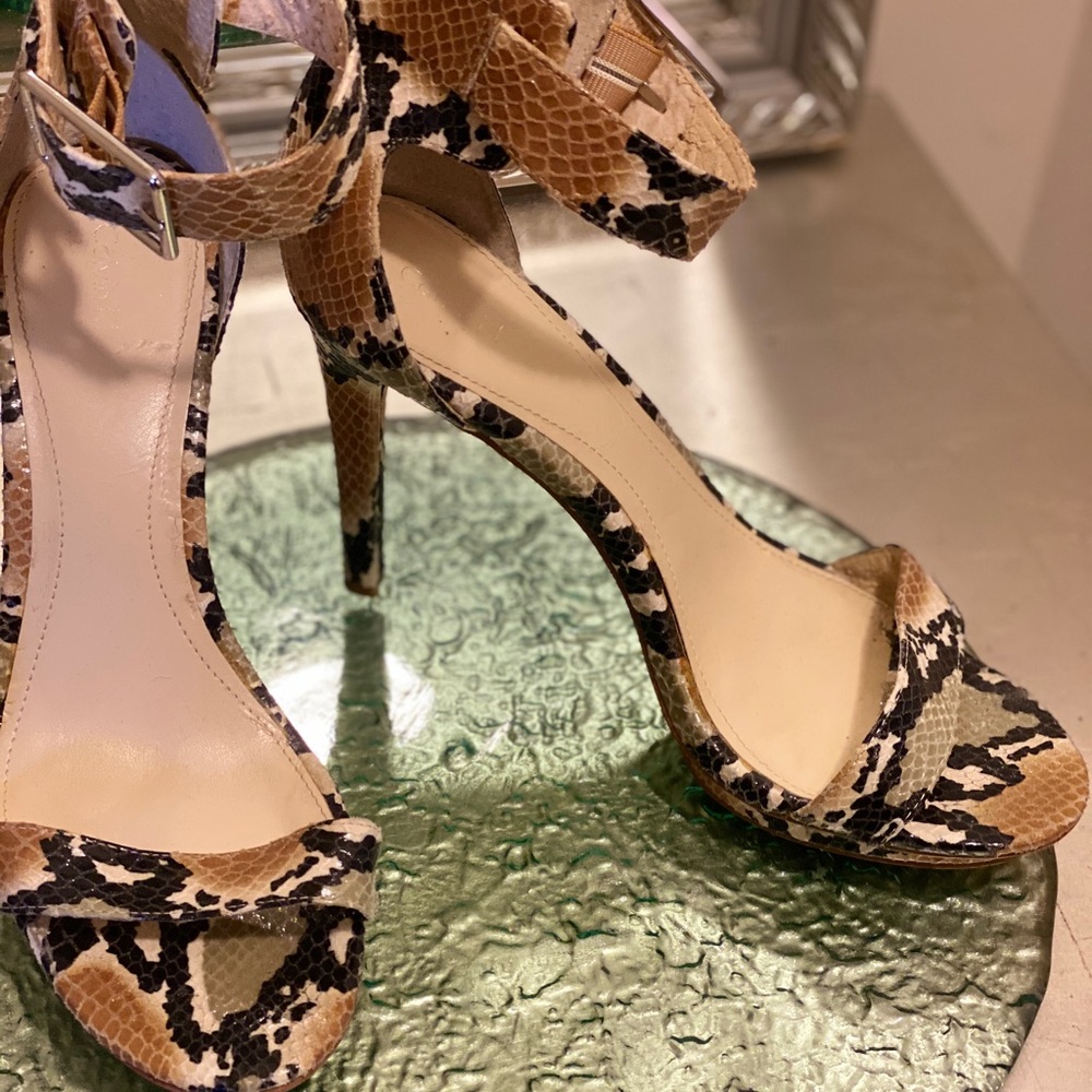 Calvin Klein Milana snakeskin heels